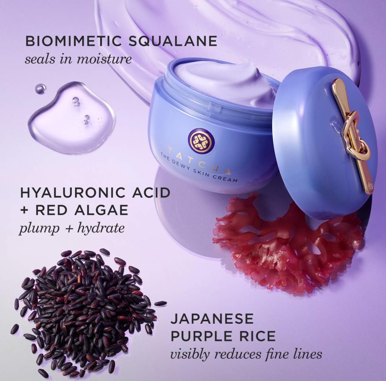 TATCHA The Dewy Skin Cream | Rich Face Cream to Hydrate, Plump and Protect Dry and Combo Skin 50 ml