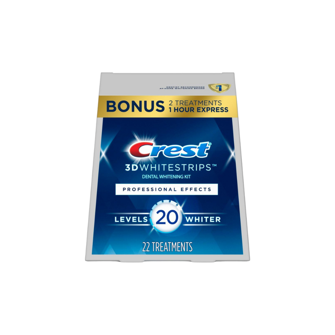 Crest 3D Whitestrips Professional Effects 3D White Teeth Whitening Strip Kit, 44 Strips (22 Count Pack)